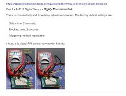 They are perfect for adding light to a driveway if you have motion sensors installed outside your home, it's important to know how to adjust the sensitivity so that the lights don't turn on every. Pir Sensor Always High Problem Tlfong01 Blog