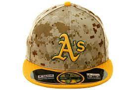 New Era Authentic Collection Oakland Athletics Memorial Day On Field 2014 Fitted Game Hat Oakland Athletics New Era Hats