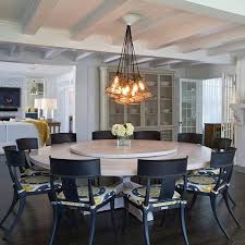 Love This Incredible 9 Dining Table That Fits 12 The Custom Chandelier Is Beautiful Too Round Dining Room Large Round Dining Table Round Dining Room Table