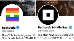 Maybe you would like to learn more about one of these? Fake Wokeness Video Game Firm Bethesda Switches Profile Images To Lgbt Pride Flag But Not On Middle East Account Rt Usa News