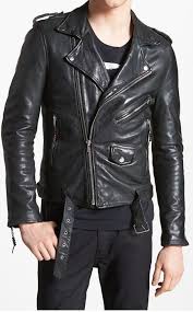 New Men S Black Belted Buckle Zip Up Leather Jacket Leather Jacket Men Black Leather Biker Jacket Mens Black Jacket