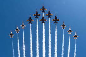 Welcome to thunderbirds youth staff! Blue Angels Thunderbirds Team Up To Execute New Super Delta Flying Formation Military Com