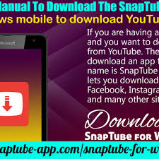 Aplicación gratuita para descargar vídeos de youtube desde el móvil. Manual To Download The Snaptube Application On Windows Mobile To Download By Textaloud Ivona Kimberly22 Listen On Audiomack