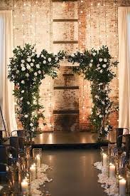 48 Rustic Romantic Winter Rooftop Wedding Ideas Wedding Ceremony Backdrop Indoor Winter Wedding Arch Indoor Wedding Ceremonies