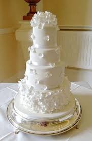 Petal Ruffle Wedding Cake With Hydrangea Flowers Ruffle Wedding Cake Wedding Cakes Wedding Cake Hydrangea