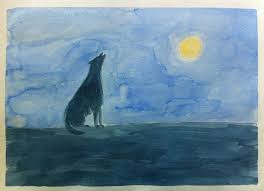 Grade 4 Man And Animal Zoology Block 2 Wet On Wet Painting Chalkboard Drawings Painting