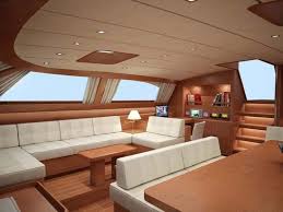 Boat Interiors Interior Design The Baltic 112 Sailing Yacht Nilaya Saloon Interior Interior Design Renderings Yacht Interior Design Boat Interior Design
