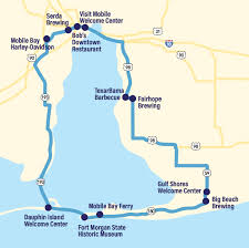 The mobile bay ferry crosses beautiful mobile bay, alabama and connects sr 193 at dauphin island on the west side with sr 180 at mobile point on the east. Breweries Down The Byway Gulf Shores Orange Beach