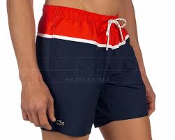 Lacoste Swim Shorts Navy Blue Red