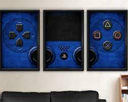 Playstation Ps4 Play Station Play Station 2 3 4 Etsy Boys Game Room Playstation Room Play Station Room