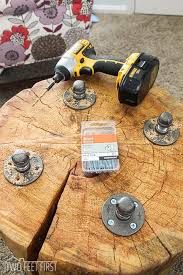 Adding Feet To Stump Table Stump Table Tree Stump Table Wood Stumps