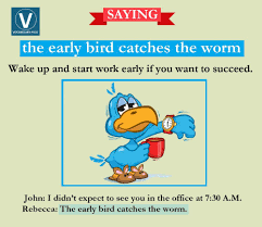 Saying The Early Bird Catches The Worm Learn English Vocabulary English Idioms