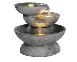 Fontaine 3 Bols En Cascade Avec Led Gris 43 X 54 X 38 Cm Au Meilleur Prix En Stock Livraison Rapide Dans Toute La France Decou En 2020 Fontaine De Jardin Led Bols
