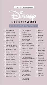 Disney Movie Challenge Lista De Filmes Da Disney Maratona De Filmes Disney Films