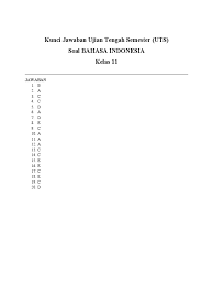 Check spelling or type a new query. Paket C Kunci Jawaban Soal Uts Bahasa Indonesia Kelas 11