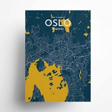 View oslo on the big map. Oslo City Map Art Print Wall Decor Ourposter Com