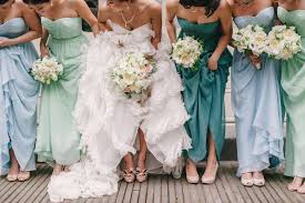 Sky Blue Seafoam Teal Mix And Match Bridesmaids Bridesmaid Dress Colors Bridesmaid Wedding Dresses