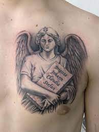 25 Cool Guardian Angel Tattoos Creativefan Guardian Angel Tattoo Angel Tattoo Men Tattoos For Guys