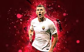 His father's name is midhat dzeko and his mother's name is belma dzeko. Herunterladen Hintergrundbild Edin Dzeko Weisse Uniform As Roma Freude Bosnischen Fussballer Fussball Serie A Dzeko Abstrakte Kunst Vorn Neon Lichter Roma Fc Kreativ Fur Desktop Kostenlos Hintergrundbilder Fur Ihren Desktop Kostenlos