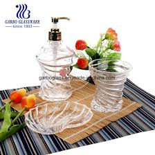 Maybe you would like to learn more about one of these? Garbo Glassware 3pcs Glass Bottle With Glasses Set Glass Bathroom Sets For Beach Or Sea Gb27067bk China Cracked Glass Bathroom Set And Broken Glass Bathroom Set Price Made In China Com