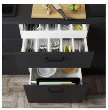 Ikea Kungsbacka Svart Front Med Bagganas Handtag Ikea Matplats Kok Kok