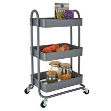 This cart can be used as tools cart, serving cart, organization rack, craft cart and rolling shelf. Buy Habitat 3 Tier Metal Trolley Grey Kitchen Trolleys Argos