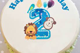 Customize quarantine birthday cake with name. Happy 2nd Birthday Cake With Kid S Name 2happybirthday