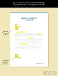 Free Delivery Truck Driver Cover Letter Template Word Doc Apple Mac Pages Google Docs Cover Letter Template Letter Template Word Cover Letter