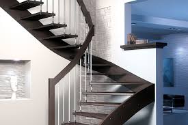 Floating Staircase Open Risers With Cantilevered Treads And Chrome Or Paint Finish Steel Spindles And Rectangular Style Handrails Stairs Etc Stringers on a closed side of the stairs are closed, with the support for the treads routed into the stringer.