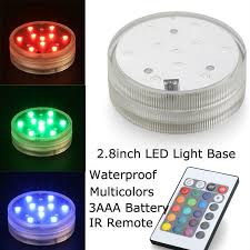 متنوعة الألوان 10 Smds للماء Led ضوء قاعدة زهرية Rc أضواء ديكور غاطسة حفل زفاف الزهور مع البعيد Submersible Led Lights Led Candle Lights Waterproof Led Lights