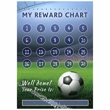 a4 football reward chart and 70 matching stickers