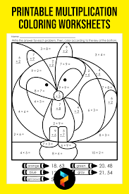Children love to know how and why things wor. 10 Best Free Printable Multiplication Coloring Worksheets Printablee Com