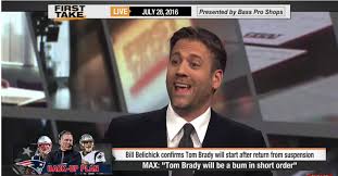 Smith for first take, his profile rose significantly. Tom Brady Takes Dig At Espn S Max Kellerman Over Going To Fall Off A Cliff Comment From 2016