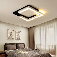 Square White Black Ceiling Lights For Living Bed Room Surface Mounted Modern Led Ceiling Lamp Lights For Office Study Room In 2020 Ceiling Design Living Room Bedroom False Ceiling Design Ceiling Design