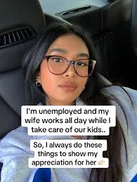 Hubsnd Showing Appreciation to Wife for Holding Down Home and Kids Whe Hes  Away for Work