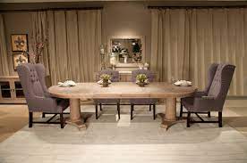 Solid wood chair frames with a soft woven polyester fabric in a fresh linen color. Oval Extension Dining Table Houzz