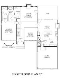 Front view drawing of the house. House Plan 2995 C Springdale C First Floor Traditional 2 Story House With 4 Bedrooms Master Bedroom Downstairs House Plans Floor Plans Bedroom House Plans
