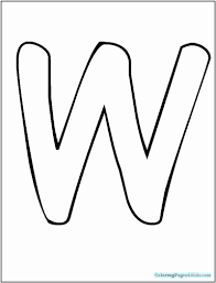 Letter W Coloring Page New Coloring Pages For Adults Letter W In 2020 Bubble Letters Letter W Lettering