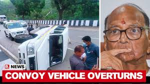 Ncp chief sharad pawar spoke about remarks of his nephew ajit pawar's son parth pawar. Car In Sharad Pawar S Convoy Overturns On Mumbai Pune Expressway Ncp Chief Unscathed Youtube