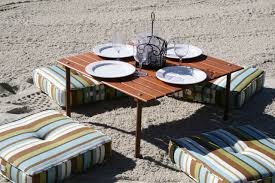 Amazon Com Table In A Bag W2716 Original Low Wood Portable Table With Carrying Bag Brown Folding Patio Tables Pat Wooden Picnic Tables Table Patio Table
