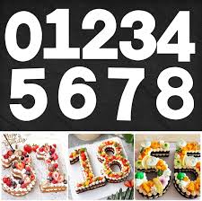Make up the cakes as directed, print and cut out the correct template]. Buy 12 Inch 0 9 Number Cake Molds For Diy Cake Stencils Arabic Number Cake Templates For Diy Wedding Birthday Anniversary Cake Online In Kazakhstan B08hykwv49