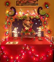 Ganesh Chaturthi Decoration Ideas Ganesh Pooja Decor Ganpati Pooja Decoration At Home Simple Ganpati Decoration Decoration For Ganesh Chaturthi Ganesh Chaturthi Decoration Janmashtami Decoration Diy Diwali Decorations