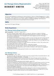 Writing a great occupational therapist cover letter is an important step in getting hired at a new job, but it can be hard to know what to include and how to format a cover letter. Art Therapy Intern Resume Samples Qwikresume