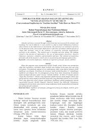 Ketahui cara membuat laporan keuangan dari contoh laporan keuangan berikut ini. Pdf Implikatur Percakapan Dalam Gelar Wicara Sentilan Sentilun Di Metro Tv