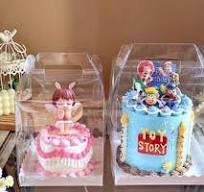 White Square Clear Plastic Cake Box - Etsy