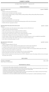 Do not rush and choose a job you want for the one who qualifies, and stay with this. Receiving Specialist Resume Sample Mintresume