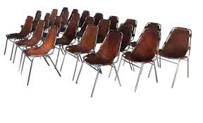 We make beautiful, unique, custom furniture from recycled and. Vintage Leather Les Arcs Ski Resort Dining Chairs By Charlotte Perriand 1960s Set Of 24 For Sale At Pamono