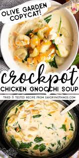 Crockpot Chicken Gnocchi Soup Chicken Crockpot Recipes Crockpot Soup Recipes Slow Cooker Soup