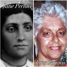 L-R: Mrs. Lucy Jerry with her two unidentified granddaughters, and her  daughter Mrs. Emily (Jerry) Triff