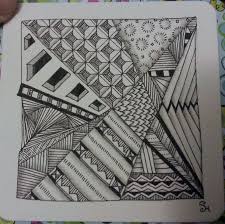 Whole Tangle Drawn With Straight Lines Only 2015 Tangled Drawing Line Doodles Tangle Patterns